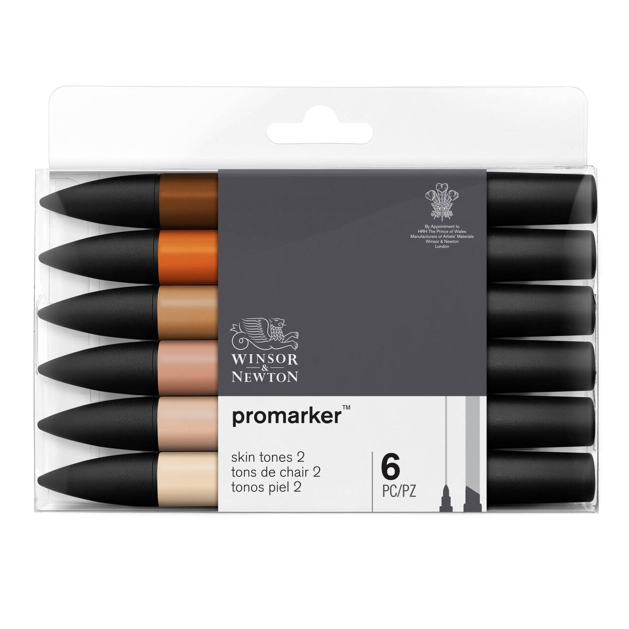 Winsor & Newton® ProMarker™ 6 Marker Set, Skin Tones 2